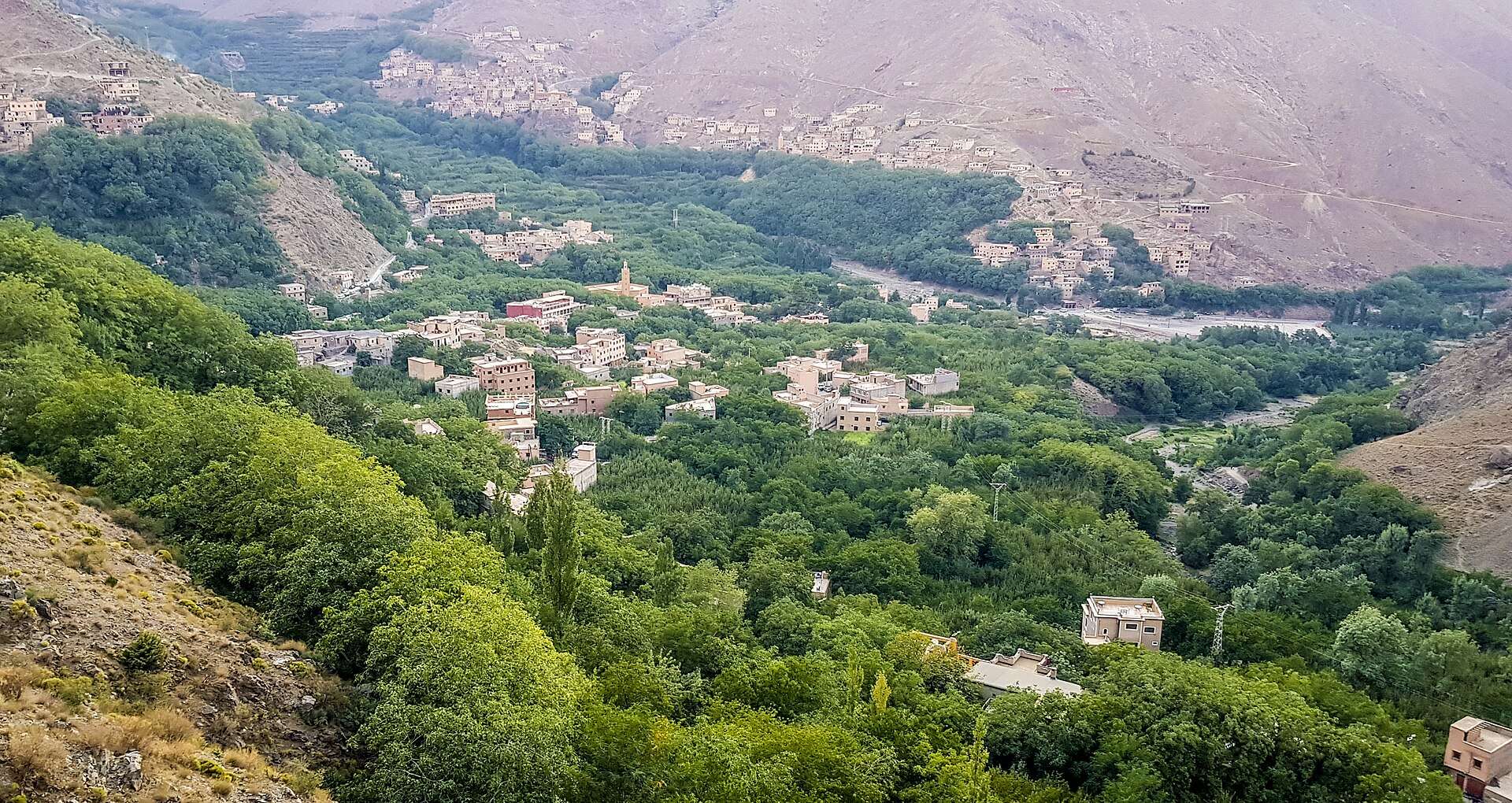 Imlil's green valley and Berber villages in the High Atlas