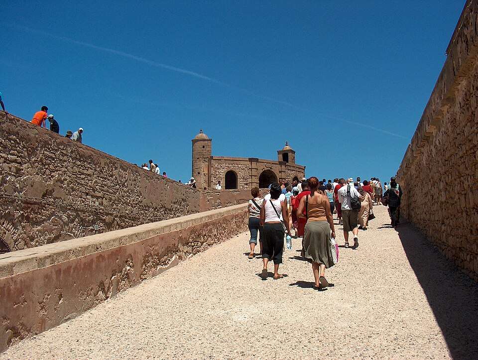 Walking the Skala ramparts, Essaouira