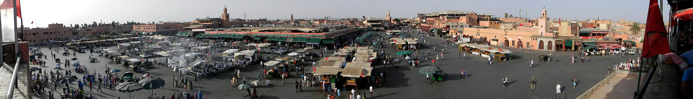 The Jemaa el-Fna square and the Marrakech medina